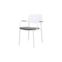 GreenChair Courage Dining chair - teak armleuning - White - thumbnail