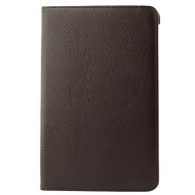 360 graden draaibaar Litchi structuur lederen hoesje met houder voor Samsung Galaxy Tab 2 (10.1) / P5100(bruin)