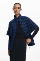 Poncho met geometrisch patroon - BLUE - U