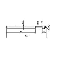 PTR Hartmann 1015-K-0.7N-AU-1.8 Precisietestpen met veercontact - thumbnail