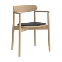 Bolia Merge eetkamerstoel met arm Sydney Black wit gepigmenteerd geolied eiken