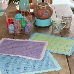 Haakpatroon coton 4 lente placemats