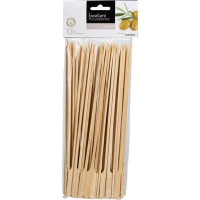 BBQ Sate/spiesjes prikkers - 50x - bamboe hout - 25 cm - spiezen - satestokjes BBQ Sate/spiesjes prikkers - 50x - bamboe hout - 25 cm - spiezen - satestokjes