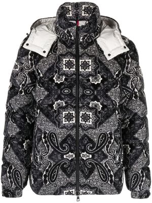 Moncler veste à imprimé graphique - Noir