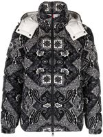 Moncler veste à imprimé graphique - Noir