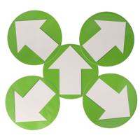 10x Accent pijl sticker groen