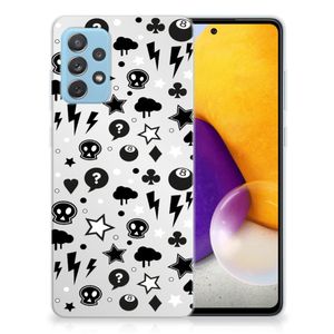 Silicone Back Case Samsung Galaxy A72 Silver Punk