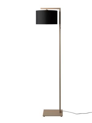 Vloerlamp Boston, zand met zwarte kap Ø32 x20xm