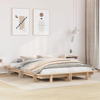 Bedframe zonder matras massief grenenhout 140x200 cm