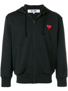 Comme Des Garçons Play hoodie zippé à patch cœur - Noir