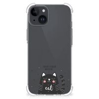 iPhone 15 Plus Stevig Bumper Hoesje Cat Good Day - thumbnail