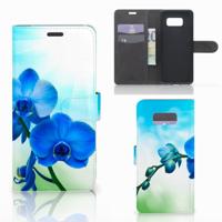 Samsung Galaxy S8 Plus Hoesje Orchidee Blauw - Cadeau voor je Moeder