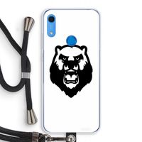Angry Bear (white): Huawei Y6s Transparant Hoesje met koord