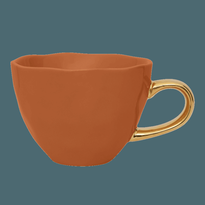 Good Morning kop Cappuccino / Thee Ø11 cm - Burnt Orange (set van 4)