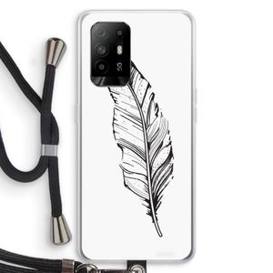 Pluim: Oppo A94 5G Transparant Hoesje met koord