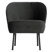 BePureHome Vogue Fauteuil - Fluweel Zwart