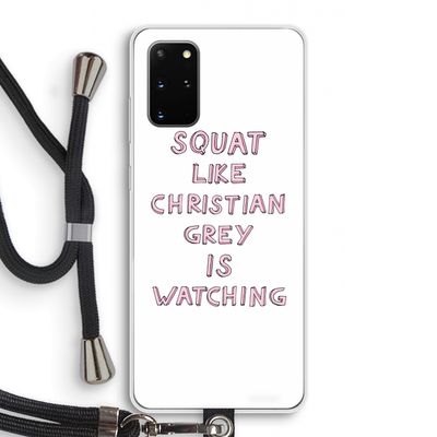 Christian Grey: Samsung Galaxy S20 Plus Transparant Hoesje met koord