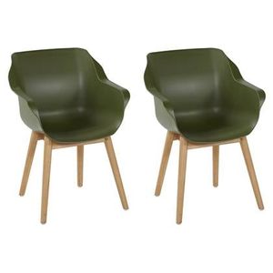 Hartman Sophie Teak Tuinstoel - Set Van 2 - Moss Green