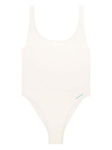 Sporty & Rich maillot de bain Carla à logo imprimé - Tons neutres