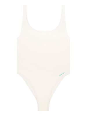 Sporty & Rich maillot de bain Carla à logo imprimé - Tons neutres