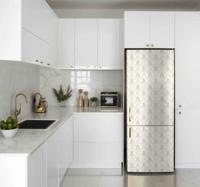 Wit en gouden geometrisch koelkast sticker - thumbnail