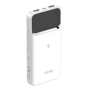 Ldnio PQ11 22.5W Draadloos Opladen Power Bank 10000mAh - USB-C, 2xUSB-A - Wit