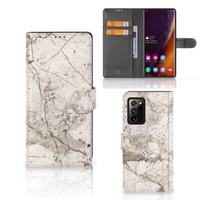 Samsung Galaxy Note20 Ultra Bookcase Marmer Beige - thumbnail