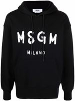 MSGM hoodie à logo imprimé - Noir - thumbnail