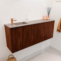 Toiletmeubel Mondiaz Joya Dlux | 100 cm | Meubelkleur Ruby | Faye wastafel Saba Wasbak Links | 1 kraangat