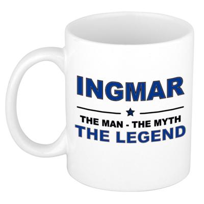 Ingmar cadeau mok - man myth legend - naam koffiemok - 300 ml - collega - vaderdag Ingmar cadeau mok - man myth legend - naam koffiemok - 300 ml - collega - vaderdag
