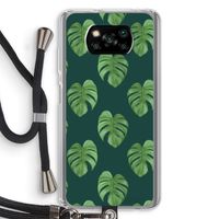 Monstera leaves: Xiaomi Poco X3 NFC Transparant Hoesje met koord