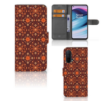 OnePlus Nord CE 5G Telefoon Hoesje Batik Brown - thumbnail