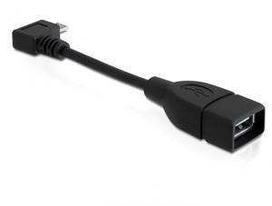 DeLOCK 83104 USB-kabel USB 2.0 0,11 m Micro-USB B USB A Zwart