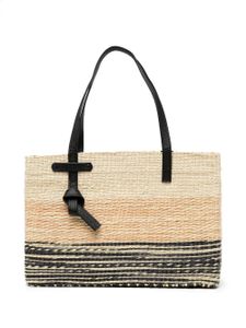 Sensi Studio sac cabas en paille tressée à effet dégradé - Marron