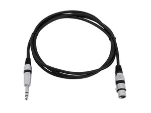 Omnitronic 30225182 XLR Adapterkabel [1x XLR-bus 3-polig - 1x Jackplug male 6,3 mm (stereo)] 2.00 m Zwart