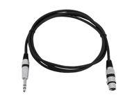 Omnitronic 30225182 XLR Adapterkabel [1x XLR-bus 3-polig - 1x Jackplug male 6,3 mm (stereo)] 2.00 m Zwart - thumbnail