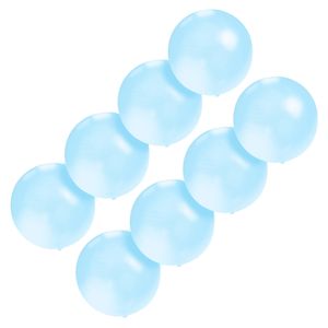 Set van 8x stuks groot formaat blauwe ballon met diameter 60 cm