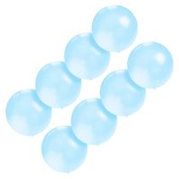 Set van 8x stuks groot formaat blauwe ballon met diameter 60 cm - thumbnail