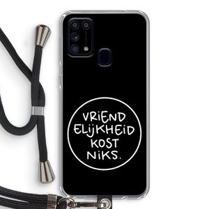 Vriendelijkheid: Samsung Galaxy M31 Transparant Hoesje met koord