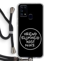 Vriendelijkheid: Samsung Galaxy M31 Transparant Hoesje met koord