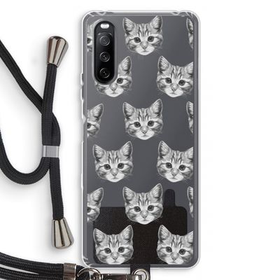 Kitten: Sony Sony Xperia 10 III Transparant Hoesje met koord