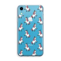 Eenhoorns overal: iPhone XR Transparant Hoesje