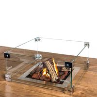 Veiligheidsglas voor inbouwbrander vierkant Veiligheidsglas voor inbouwbrander vierkant