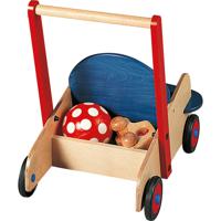Haba houten loopwagen 50 cm blauw/rood