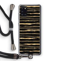 Gouden strepen: Samsung Galaxy A31 Transparant Hoesje met koord