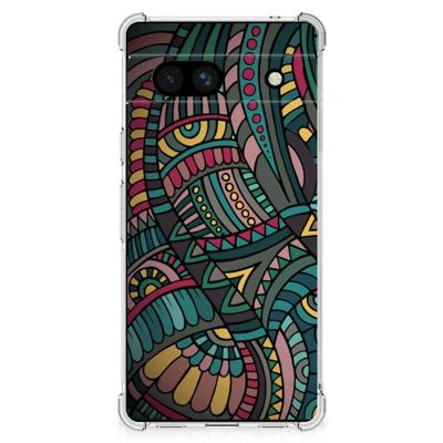 Google Pixel 7A Doorzichtige Silicone Hoesje Aztec Google Pixel 7A Doorzichtige Silicone Hoesje Aztec