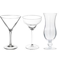 Cocktailglazen set - blue hawaii/martini/margarita glazen - 12x stuks