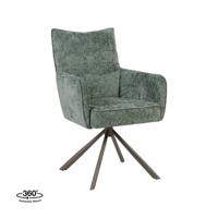 LABEL51 Eetkamerstoel Dubai - Hunter - Haga - Brons Metalen Frame