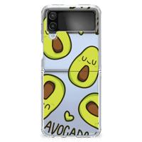 Samsung Galaxy Z Flip 4 Telefoonhoesje met Naam Avocado Singing Samsung Galaxy Z Flip 4 Telefoonhoesje met Naam Avocado Singing