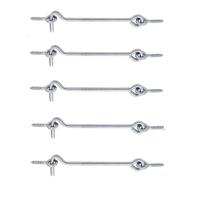 Windhaak - 5x stuks - verzinkt staal - 20 x 0,6 cm - deurhaak